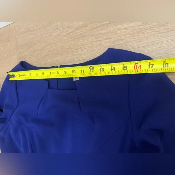 Tahari Arthur S. Levine Royal Blue Sheath Dress Size 12 - Picture 9 of 11